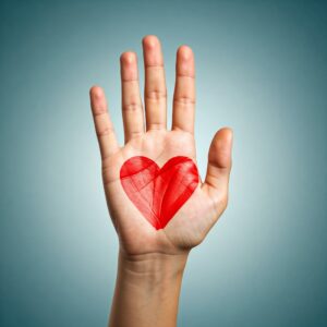 Un’immagine simbolica di supporto a cause sociali, come un cuore 